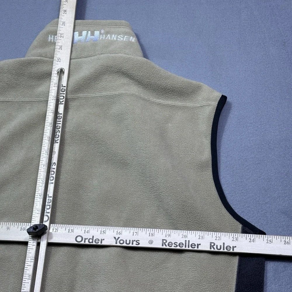 Helly Hanson Vest Mens XL Beige Fleece Full Zip Gorpcore